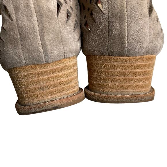 Jeffrey Campbell Espejo Suede Leather Low Wedge Lace Up Sandals Women’s Size 6.5 - Picture 5 of 13